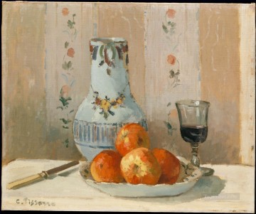 リンゴと水差しのある静物 1872年 カミーユ・ピサロ Oil Paintings